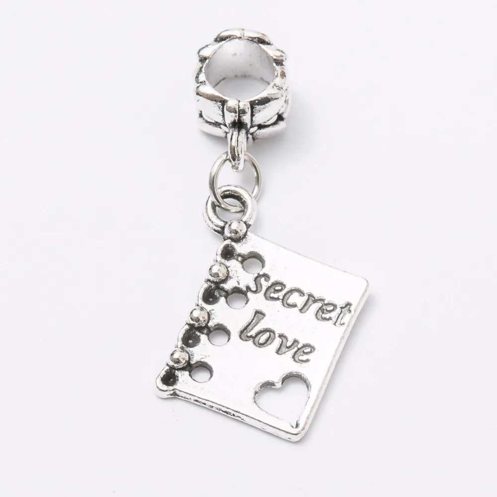 Смешанные 24 шт. пластины тибетские серебряные бусины с большим отверстием