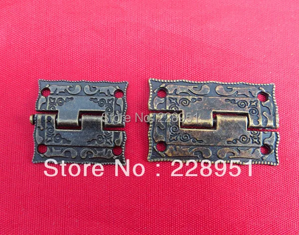 Античная отделка оборудование подарочной коробке шарнира бронзового сплава