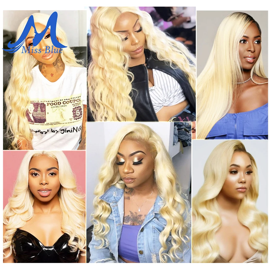 Missblue от уха до Фронтальная застежка с детскими волосами волнистые волосы 13x 4