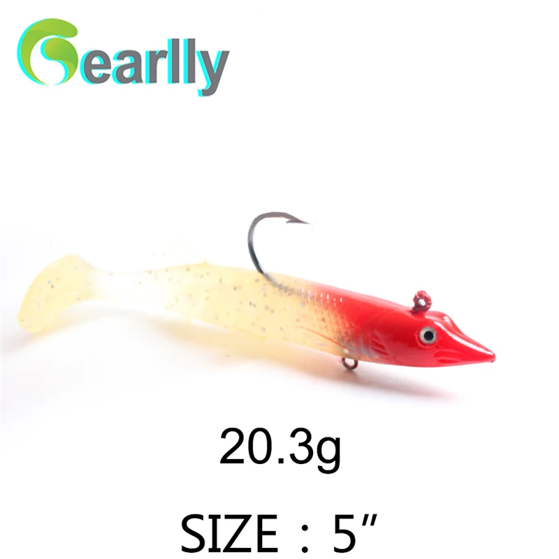 

Реалистичная мягкая свинцовая рыболовная приманка с крючком, Т-образный хвост, джиг, воблеры из резины, 3 шт./лот, 3-5 дюймов, 8-28 г, 3D-глаза