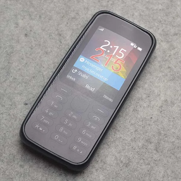 Black Gel TPU Slim Soft Anti Skiding Case Back Cover For Nokia 215 Mobile Phone Rubber silicone Bag Coque Fundas |