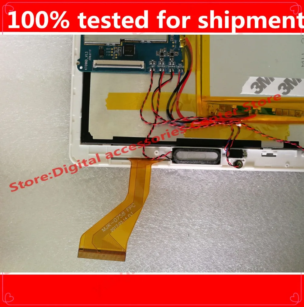 HZ черный/белый 10 1 ''дюймовый сенсорный экран 100% новый для MJK-0758 FPC сенсорная