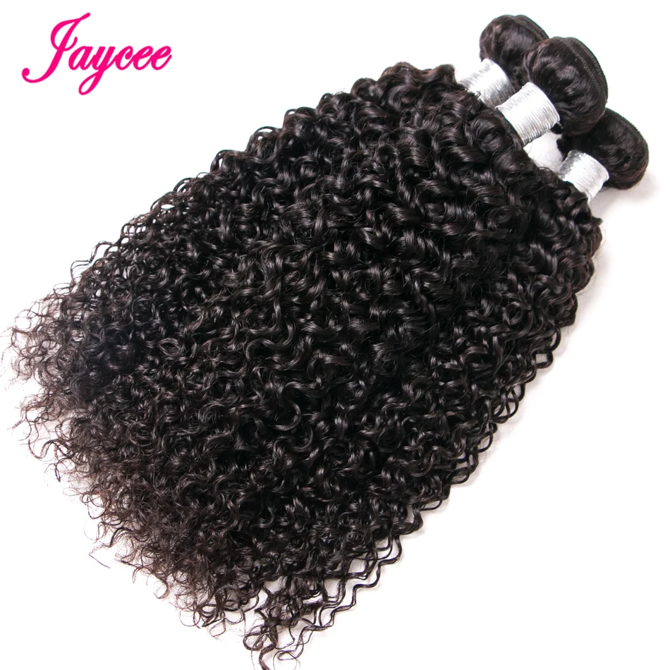 JAYCEE HAIR человеческие волосы 3 пучка с кружевной фронтальной застежкой перуанские вьющиеся волосы плетение с закрытием фронтальные волосы remy