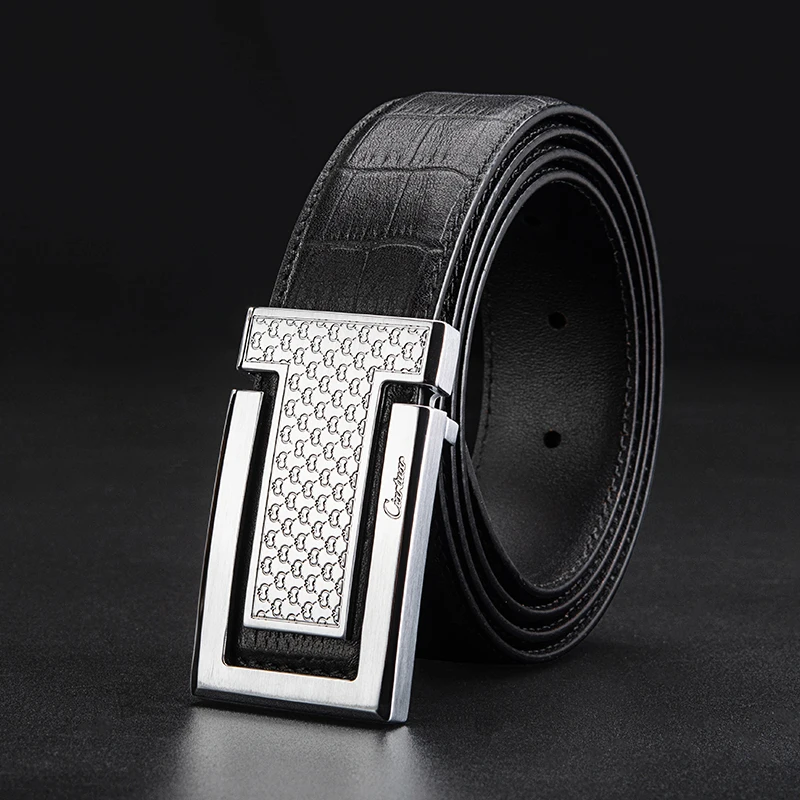 2019 роскошный брендовый дизайн мужской ремень модный бизнес тиснение резьба