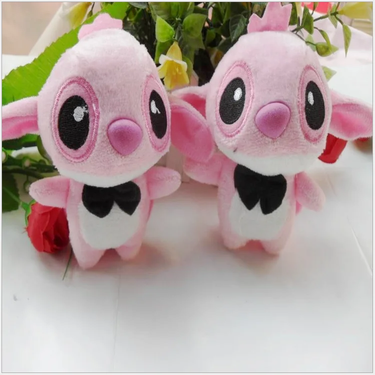 Kawaii 1 шт. большой любовник Лило Ститч плюшевая мягкая игрушка кукла; 10 см ремешок для телефона брелок и сумка Подвеска Игрушка свадебный подарок игрушка кукла