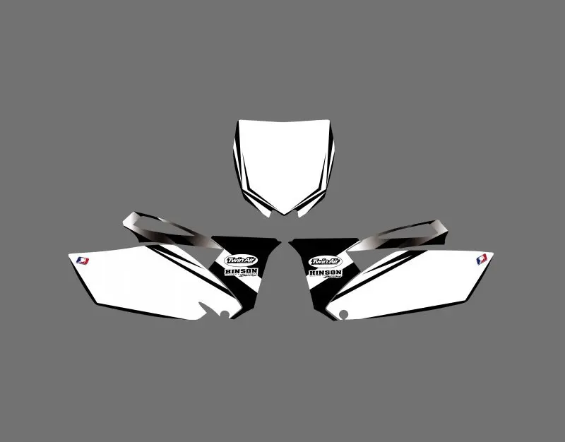 0131 черно белые новые стильные командные графические наклейки для Yamaha YZ250F YZF250 2010