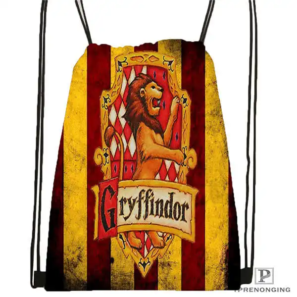 Custom Hufflepuff-Гарри Поттер-походная сумка на шнурке милый рюкзак дети ранец(черный Назад) 31x40 cm#2018612-01-(12 - Цвет: Drawstring Backpack