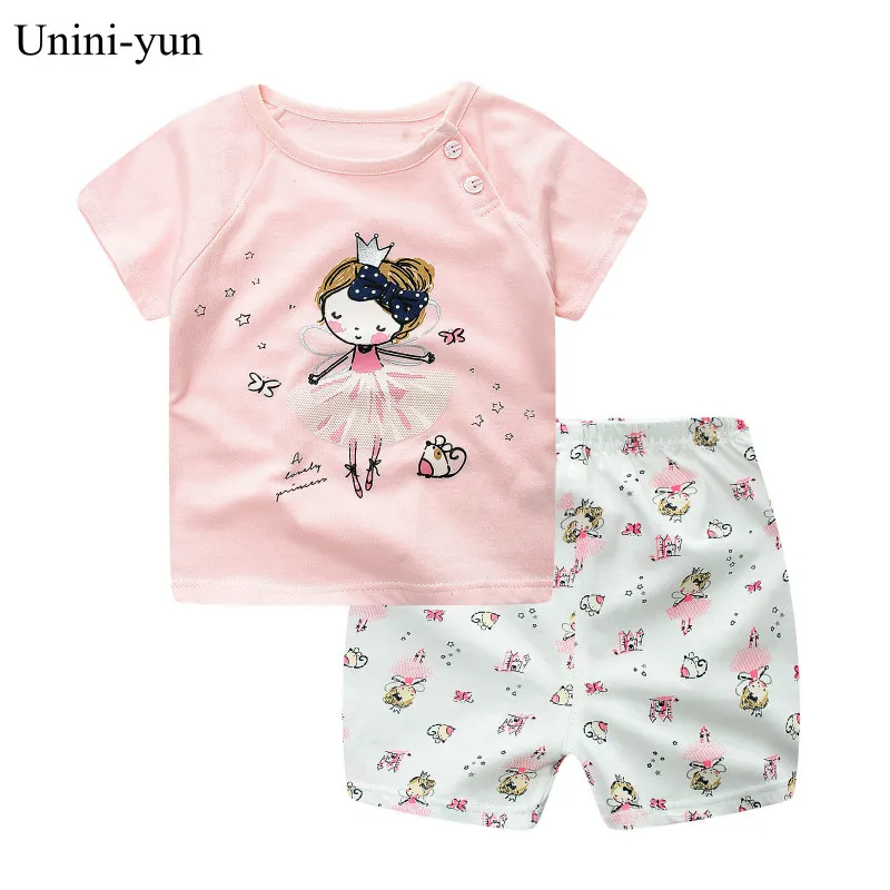

Kids Clothes Set Baby Boy Girl Clothes Suit Toddler girls Clothing short Sleeve Tshirt Pants Casual Tracksuits Children Clothing