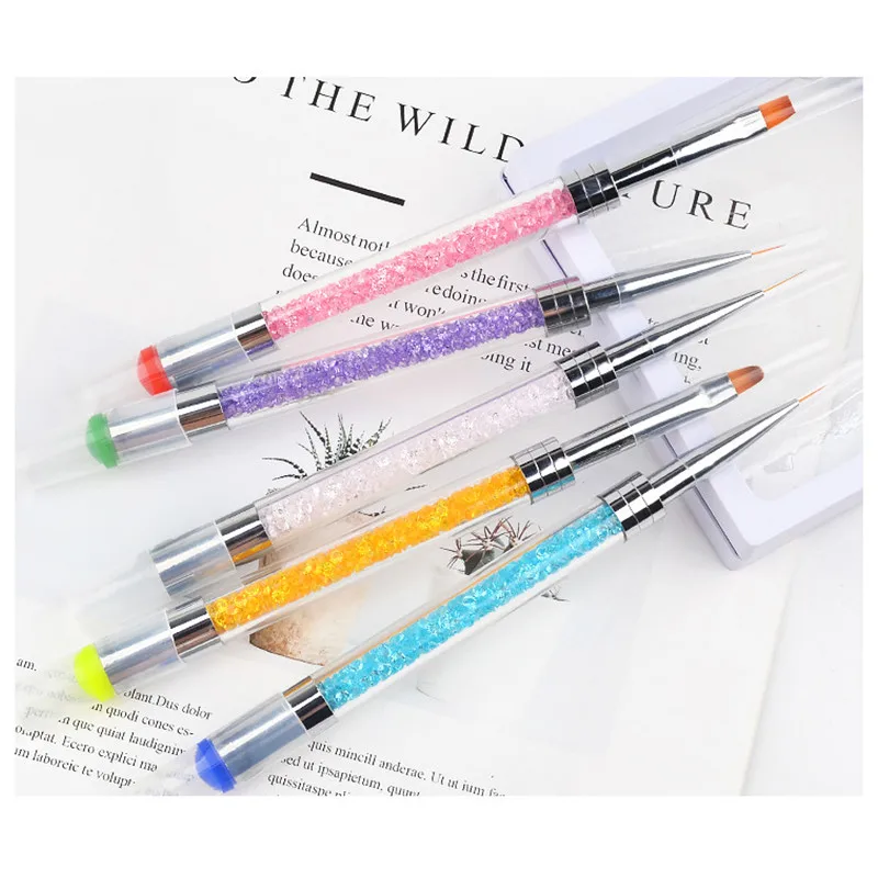 Double ends UV Gel Drawing Painting Pen Silicone Jelly Stamper 2 Kinds of Function Manicure Nail Art Tool | Красота и здоровье