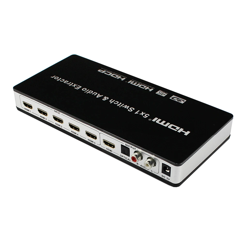 HDMI Five с функцией разделения аудио переключатель 5 входов 1 выход HDMI5X1 телевизора