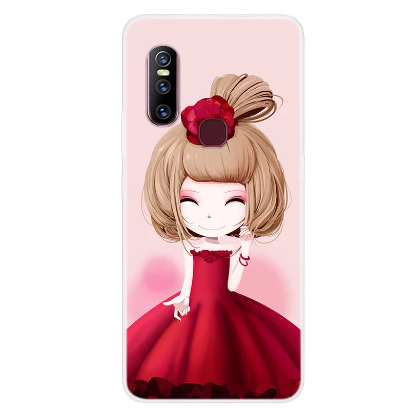 Чехол из ТПУ с мультяшным животным цветком для VIVO V15 Стандартный окрашенный чехол