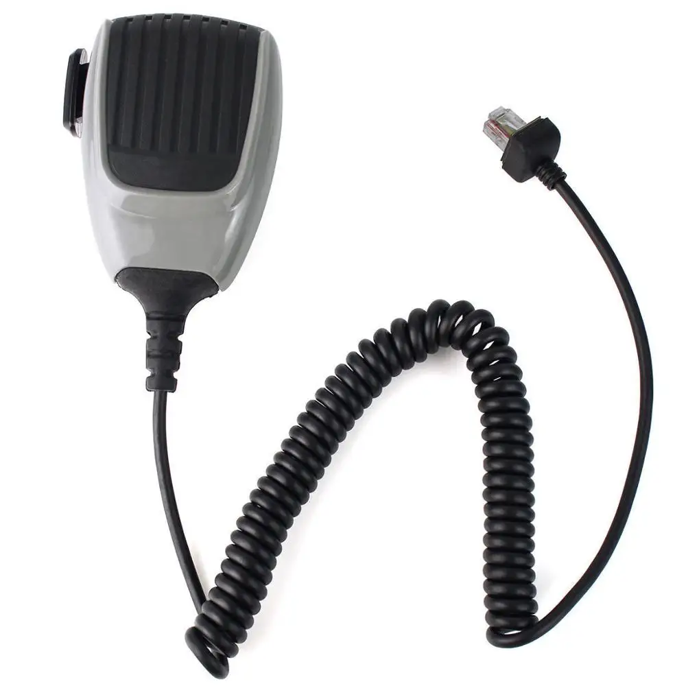 Черный Сверхмощный микрофон 6 Pin PTT микрофон для ICOM мобильный радио F6011 F5011 F1721 F221 F121 как HM-148G - Цвет: Черный