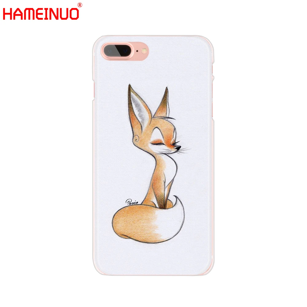 HAMEINUO лиса милые животного Чехол для мобильного телефона iphone 6 4 4s 5 5s SE 5c 6s 7 plus чехол