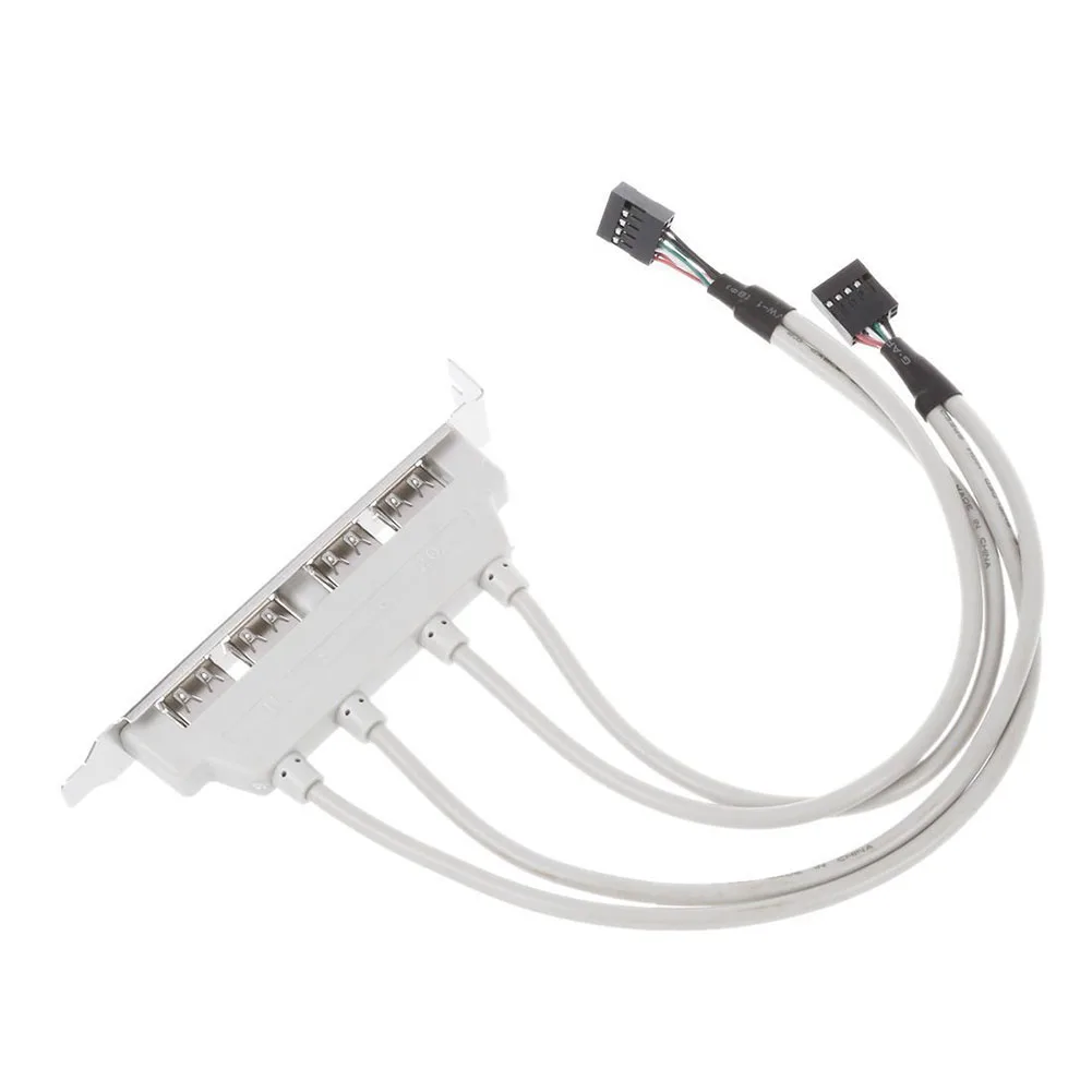 USB 2 0 4-портовый кронштейн задней панели pci на двойной 9-контактный кабель