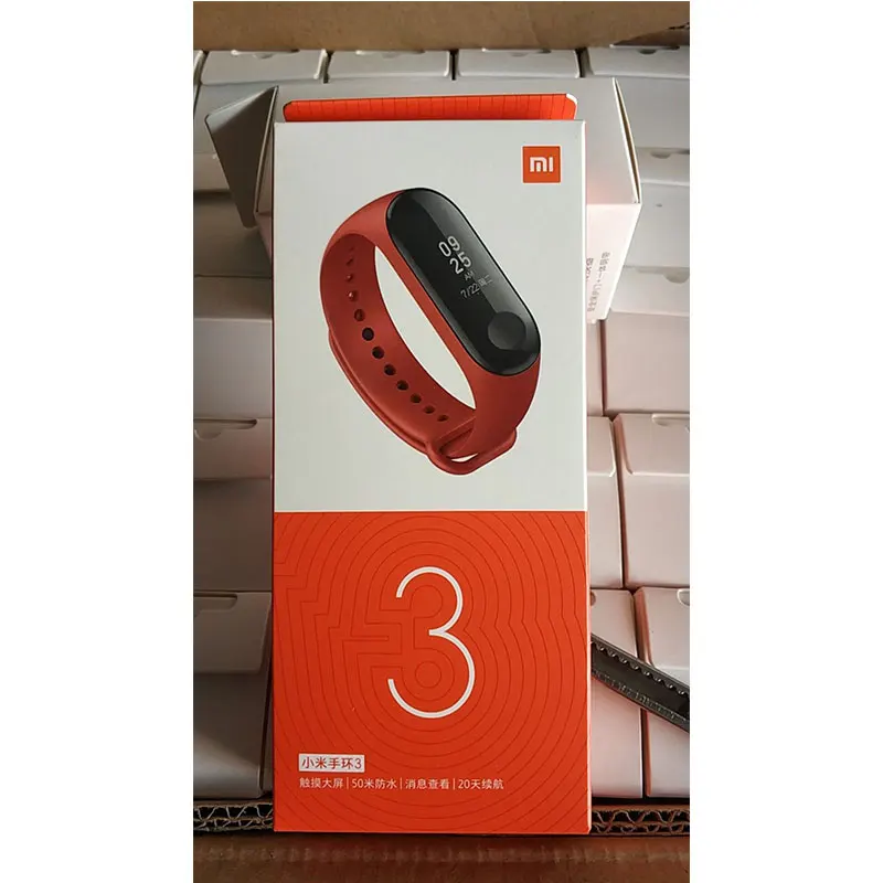Xiaomi mi Band 3 band умный Браслет Сенсорный экран фитнес трекер для измерения