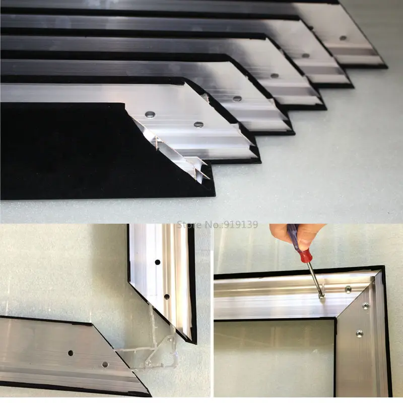 Акустически прозрачный экран s Fabric для проекции с фиксированной рамкой