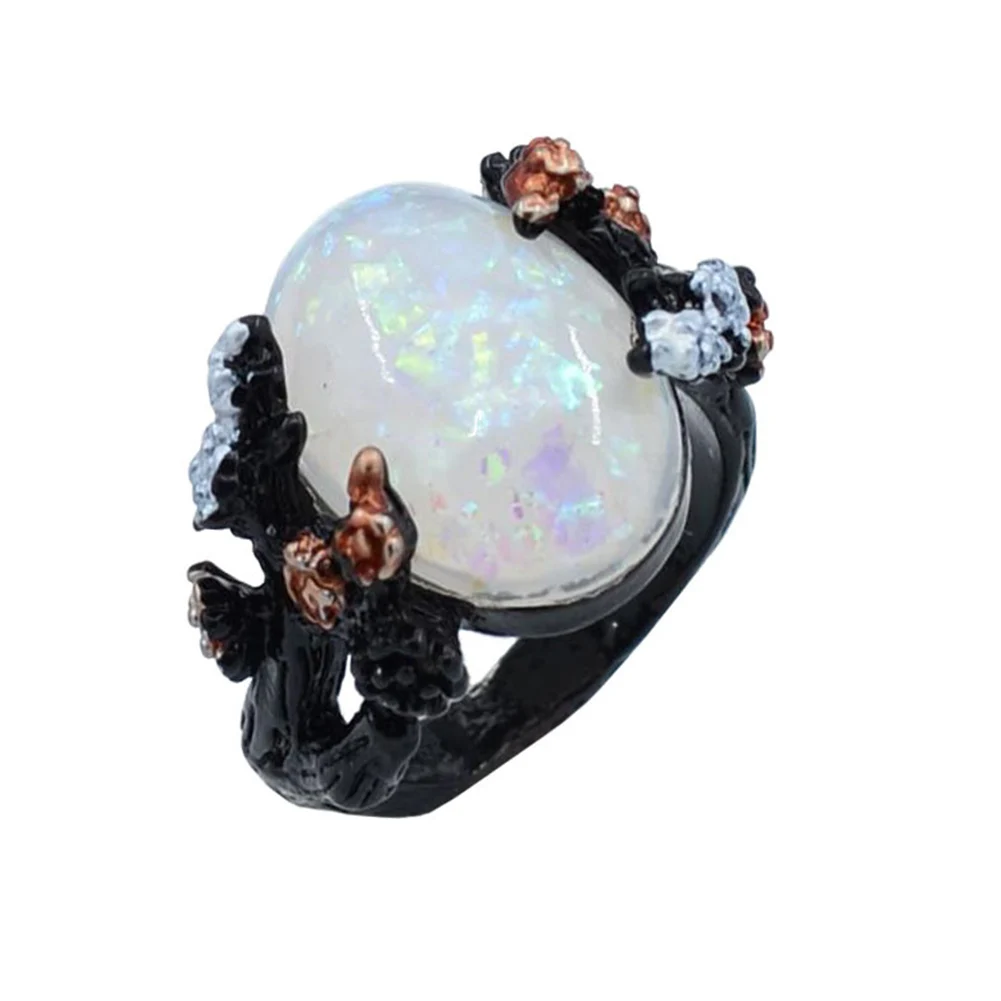 Романтический цветок с драгоценным камнем для помолвки Винтажные Ювелирные