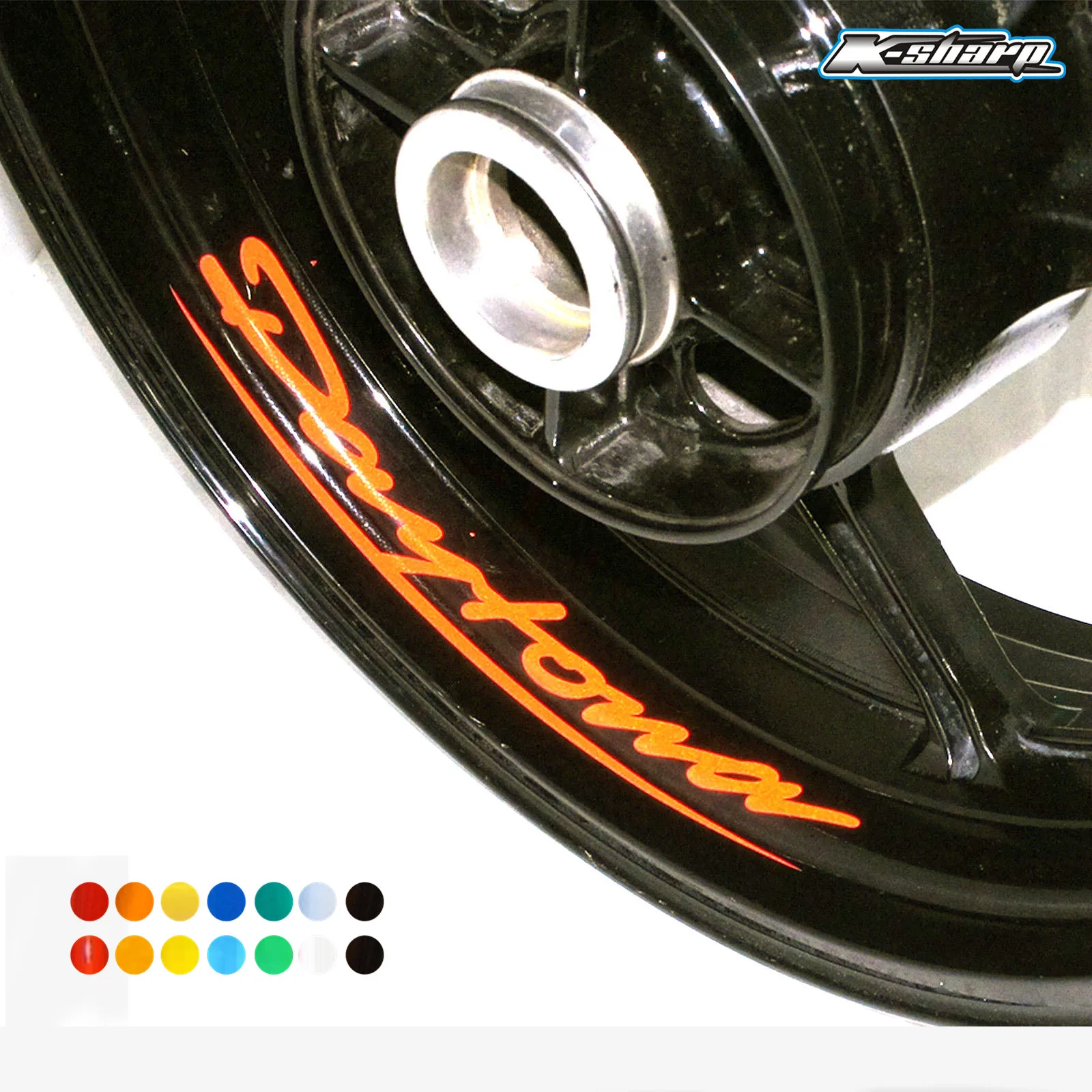 

8 X custon inner rim decals wheel reflective Stickers stripes FIT DAYTONA