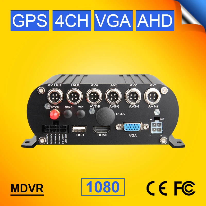 AHD 1080 gps 4CH HDD жесткий диск Мобильный Dvr H.264 G-sensor циклическая запись I/O Видео обратная запись gps трек Mdvr