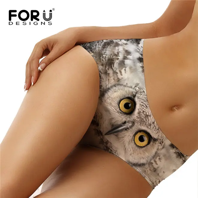 FORUDESIGNS, сексуальное нижнее белье, женские трусики, 3D рисунок животных, Черный кот, дамское нижнее белье, дышащее женское Бесшовное нижнее белье, подарки - Цвет: C1306AM