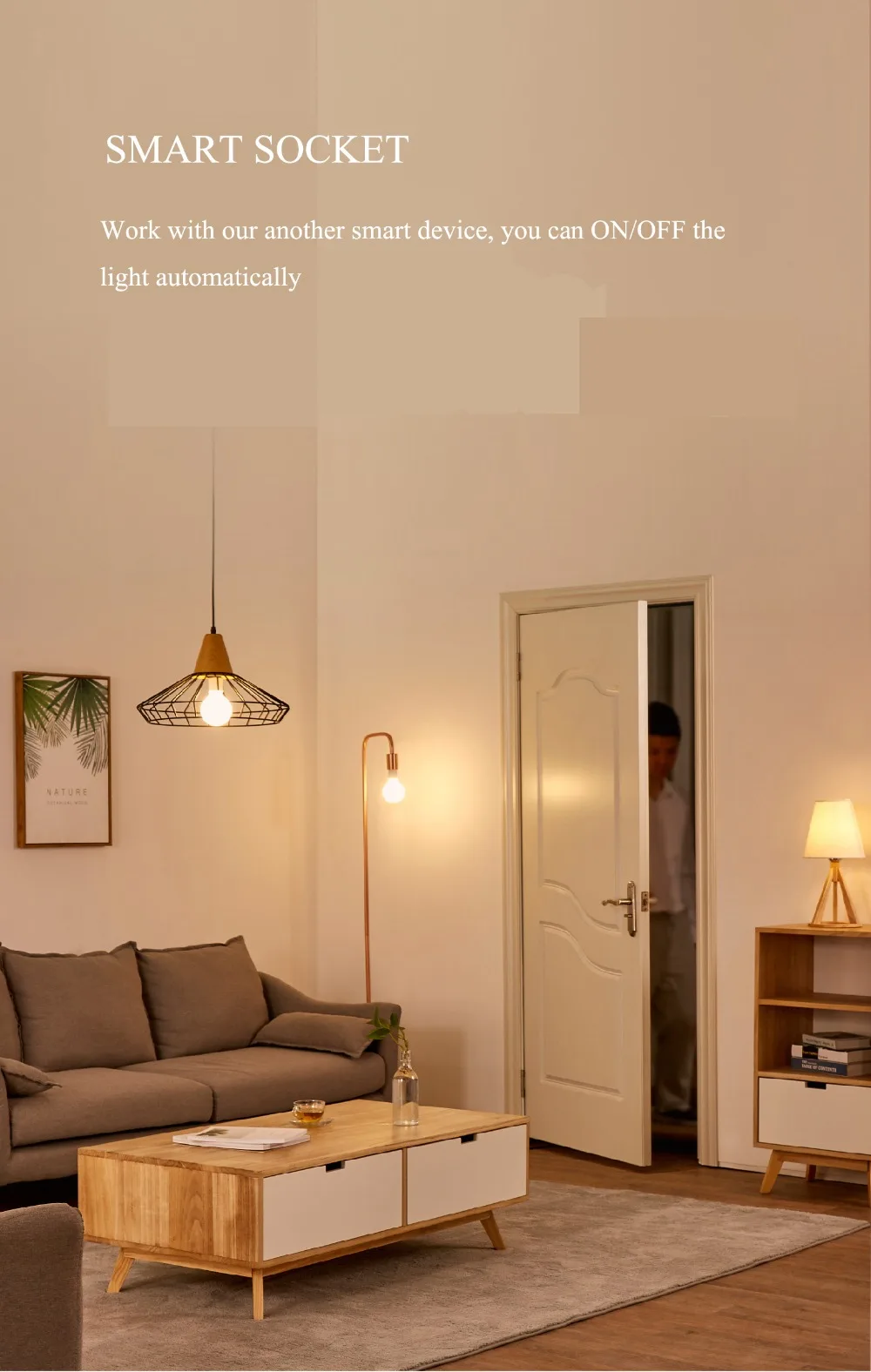 Умный светильник Terncy Zigbee, розетка, TERNCY-LS01, поддержка Apple HomeKit(нужно работать с шлюзом), для дистанционного управления, светильник