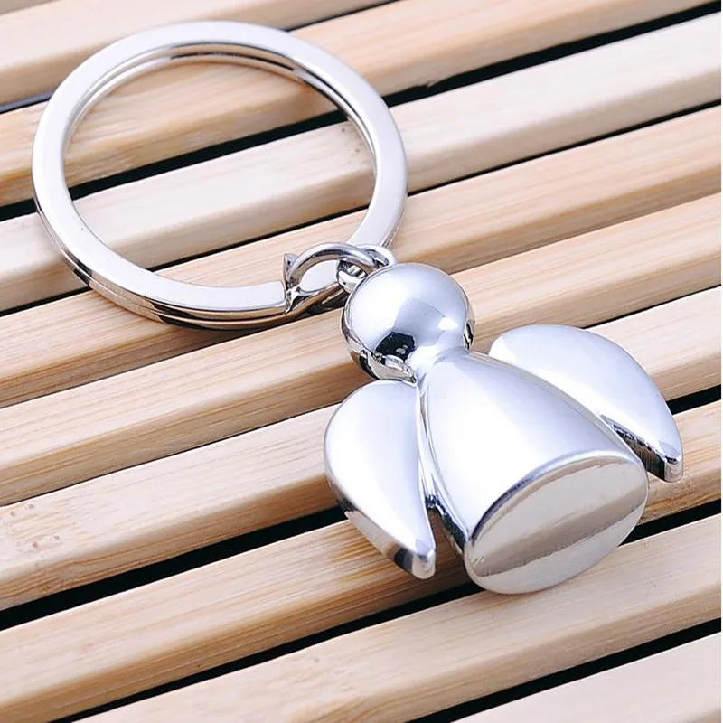 

creative design Lovely angel keychain men women key holder chain ring car chaveiros llaveros bag pendant Charm wedding Gifts