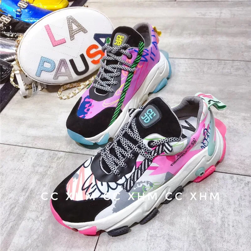 Королевская Belle/женские кроссовки на платформе женская повседневная обувь из