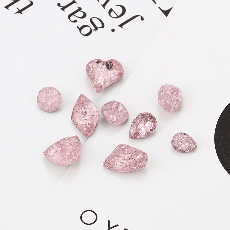 Стеклянные Камни светильник лые розы IC измельченные ледяные драгоценности