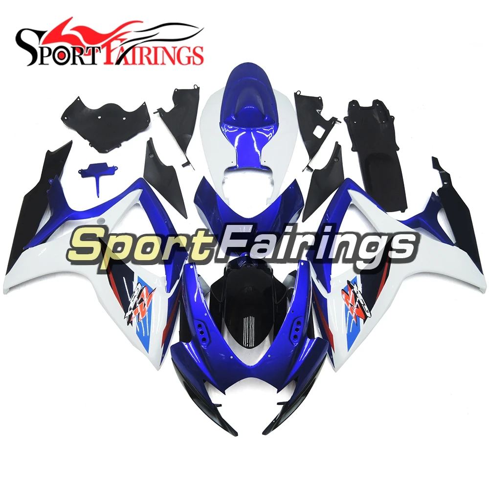 

Полностью Обтекатели для мотоцикла Suzuki GSXR600 750 K6 06 07 2006 2007 инъекция ABS пластик синий белый обтекатель комплект для мотоцикла