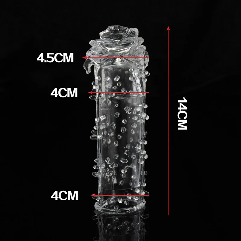 Male Sex Products Reusable Delay Condoms Jelly Cock Ring Clear Crystal Skin Penis Extension Sleeve Eros Adult Toys | Красота и