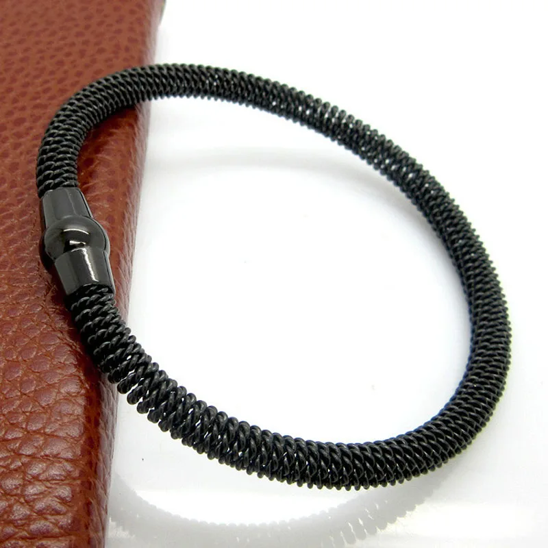 Модный браслет с подвесками и из нержавеющей стали 316L разных цветов витая