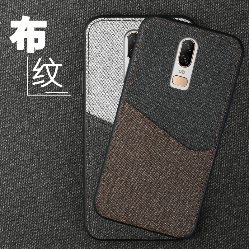 Холщовый чехол для телефона Oneplus 5 T 6 Чехол Мягкий полиуретановый край цветной