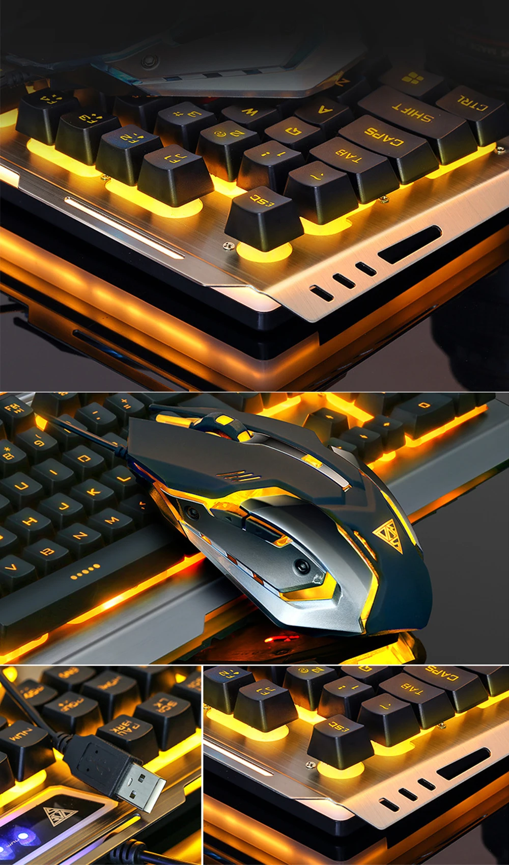 Клавиатура и мышь английская RGB светодиодная подсветка с подсветкой Игровая клавиатура Механическая аналогичная эргономичная для PC Gamer