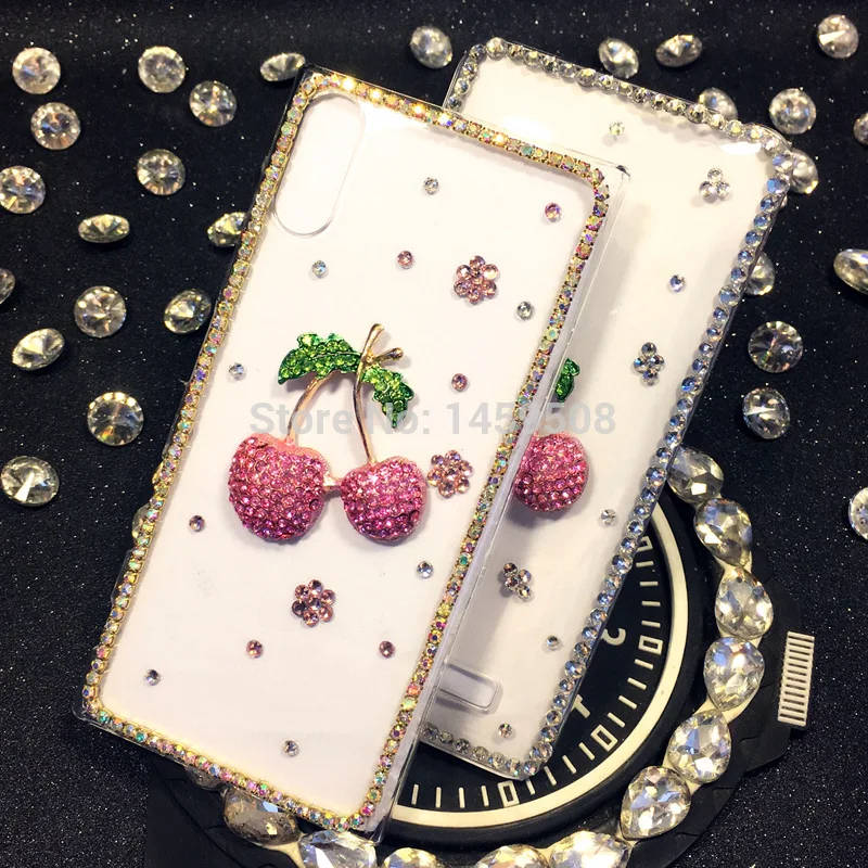 Для Huawei Коврики 9 Pro ручной работы со стразами вишня Алмазный Обложка Чехол|case