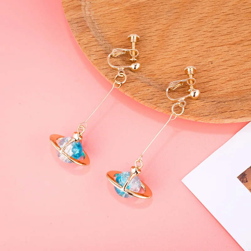 Aiboduo новые серьги с голубыми стеклянными шариками геометрические Металлические