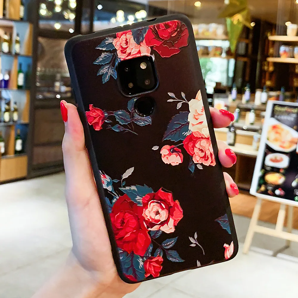 Цветочный чехол для Huawei Mate 20 10 P20 P30 Lite Pro P10 P8 P9 2017 чехлы P Smart 2019 Honor 7X 9 lite Nova 2i |