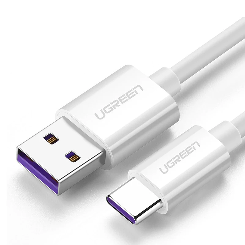Ugreen 5A usb type-c кабель для huawei mate 20 pro P30 usb c кабель Быстрая зарядка для samsung s8 s9 xiaomi mi 9 mi x 2 зарядный кабель - Тип штекера: TPE White