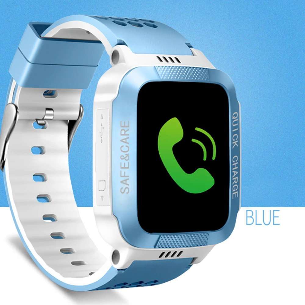 white anb blue Y21s детский смарт-телефон вызов сенсорный экран позиционирование gps трекер часы ребенок анти потеря голосового вызова SOS будильник часы Ios/android - Цвет: white anb blue