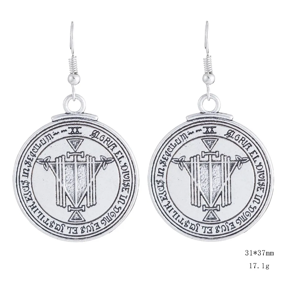 Серьги Амулеты для женщин серьги с подвеской wicca талисман Honor and Riches Pentacle|pendant