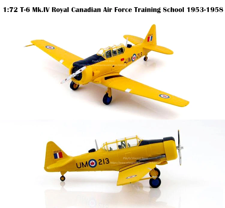 1: 72 HA1524 T-6 Mk. IV королевская канадская военно-воздушная школа обучения 1953-1958 модель истребителя Сборная модель из сплава