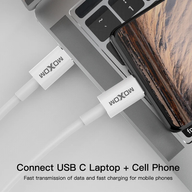 Кабель USB Type-C MOXOM для быстрой зарядки Samsung S10 S9 Xiaomi mi 9 8 4 0 USBC PD | Мобильные телефоны и