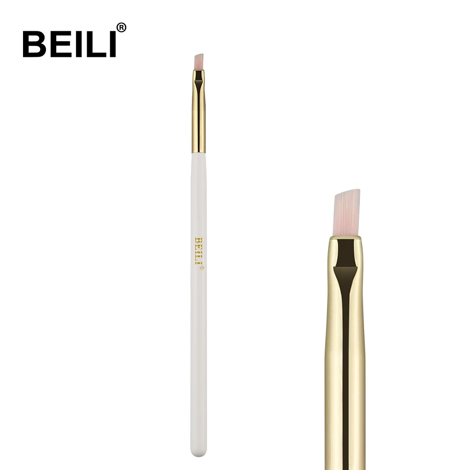 WY20 BEILI перламутровая белая Профессиональная Кисть для макияжа Nano Wool Fiber Gold Powder Foundation blusher тени Контурные растушевки бескровные розовые волосы - Handle Color: WY20