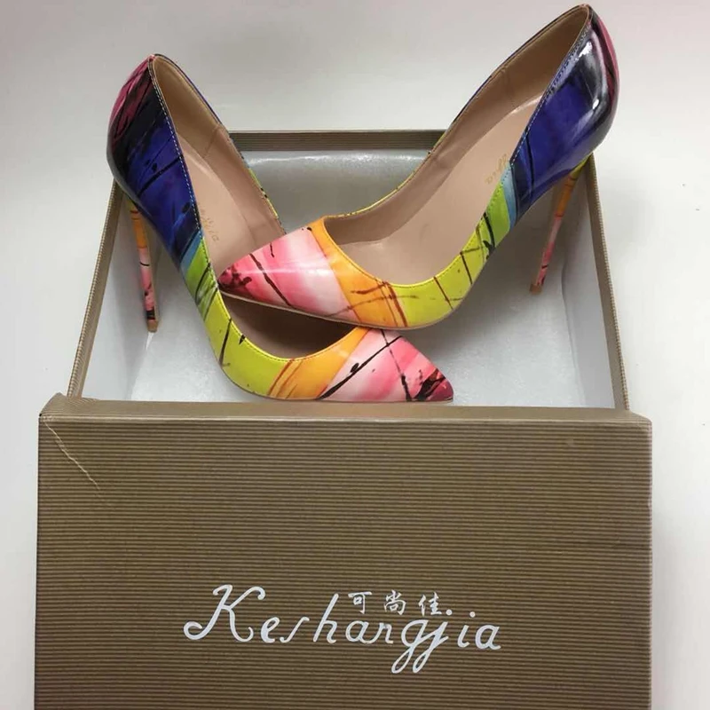 2020 новые модные женские туфли-лодочки на высоком каблуке пикантные без застежки