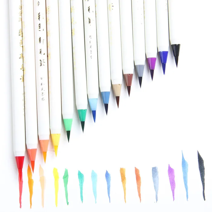 

Japanese Platinum Watercolor Brush Pen 20 Colors Soft Tip Writing Sketching Drawing CF-350CC