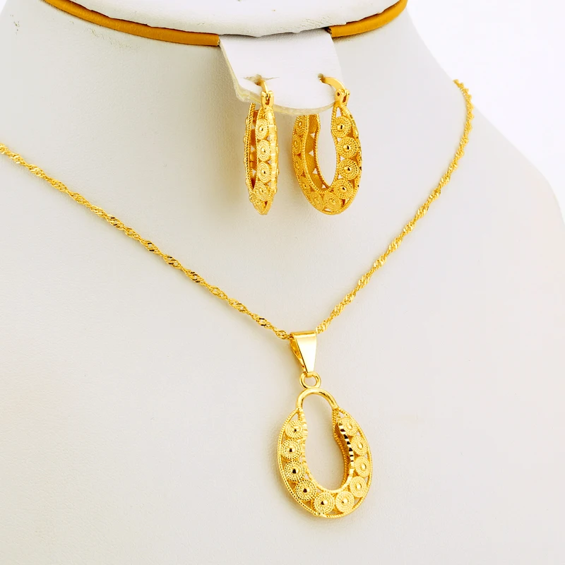 JHplated нигерийские Арабские Ювелирные наборы африканских эфиопских ювелирных