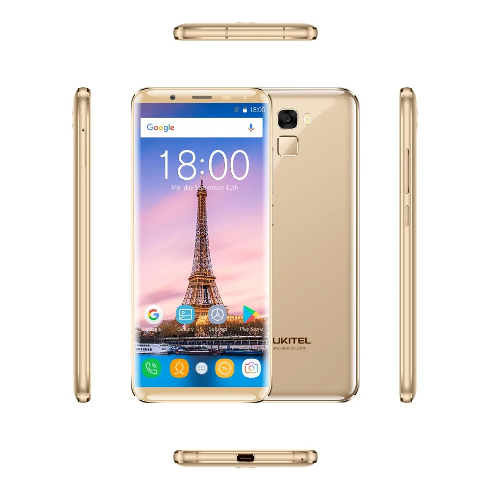 Oukitel K5000 5 7 ''HD 18:9 Дисплей 4G B Оперативная память 6 Встроенная mtk6750t восемь ядер 5000