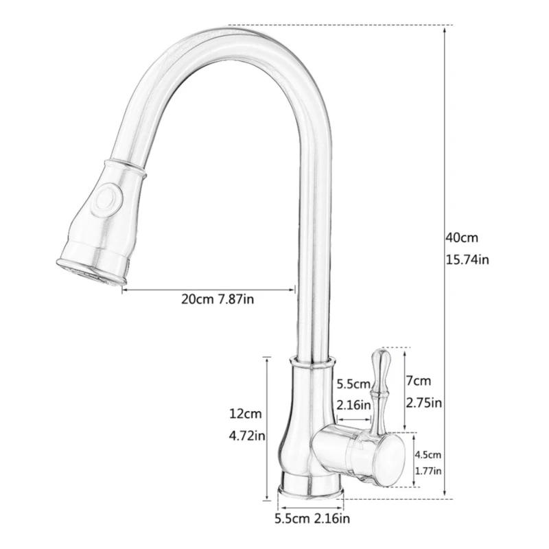 FLG Kitchen Faucet Deck Mounted Single Hole With 3 Cover Plate Oil Rubbed Black Mixer Pull Out Tap 155-33N | Обустройство дома