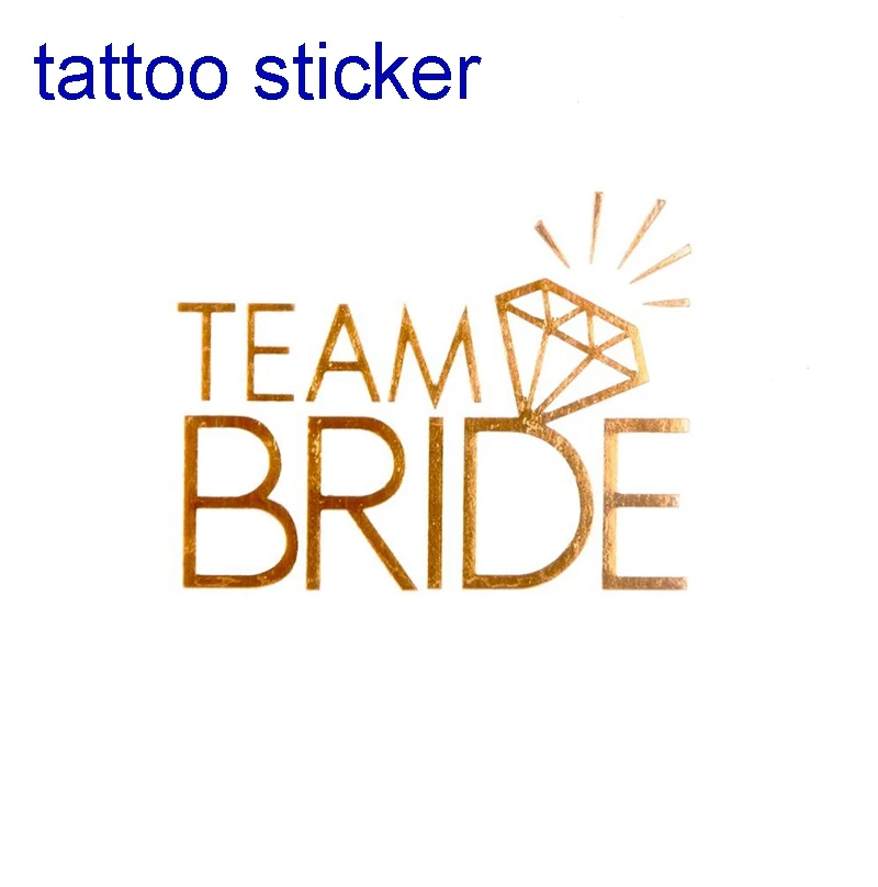 team bride 1pcs A Обруч для невесты, свадебный душ, Декор, тату, украшение для свадьбы, деревенские свадебные аксессуары, вечерние украшения - Цвет: team bride 1pcs A