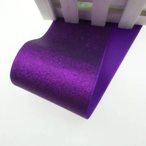 purple Лента «Boca» 75 мм твердая Блестящая лента 5 ярдов в цвет - Цвет: purple