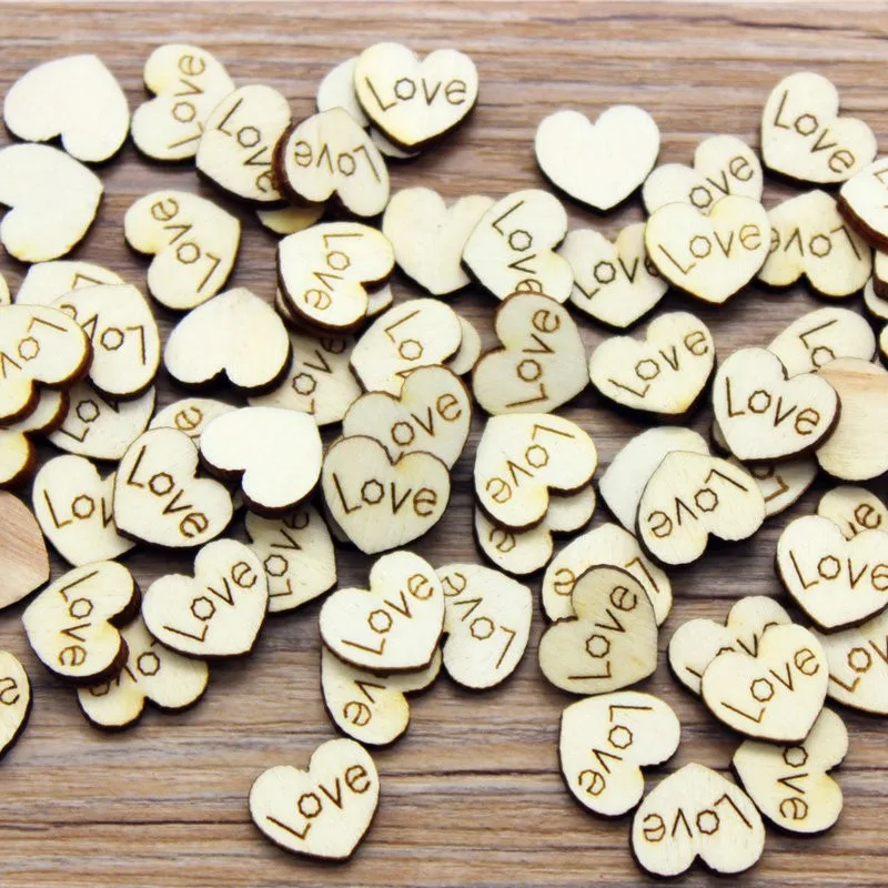 

10PCS/LOT.Wood 1.8cm natural love heart without stickers Scrapbooking kit Wedding valentines crafts Craft material DIY toys OEM